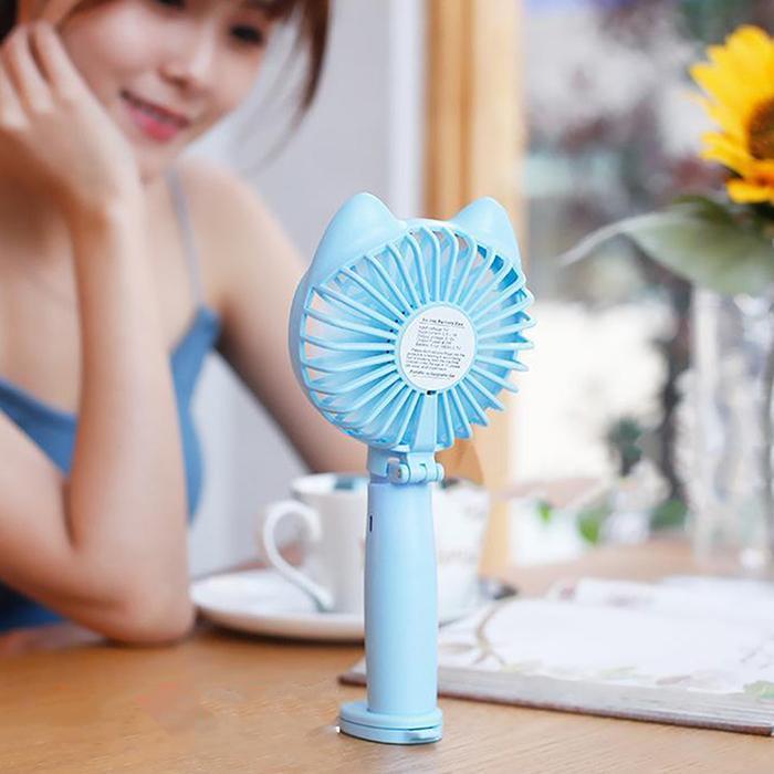 NX-2_Handheld Mini Fan Portable Rechargeable Cat Ear Shaped USB Fan_000656